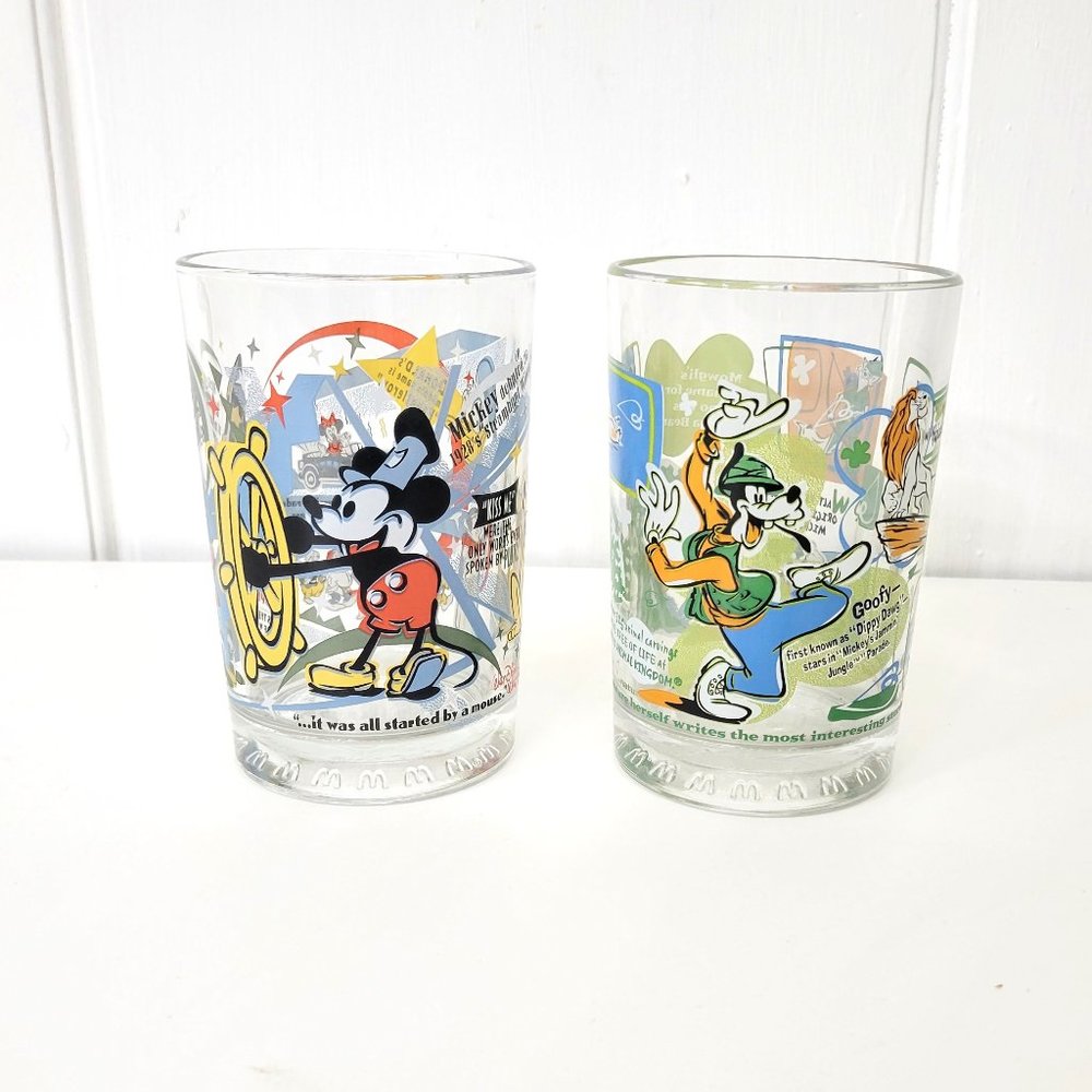 McDonalds Disney 100 Anniversary Glasses Set of Two - Picture 1 of 6